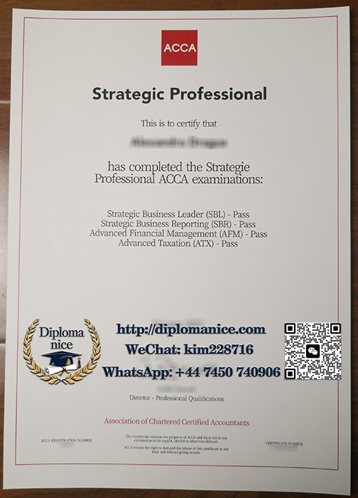 ACCA Strategic Professional certificate