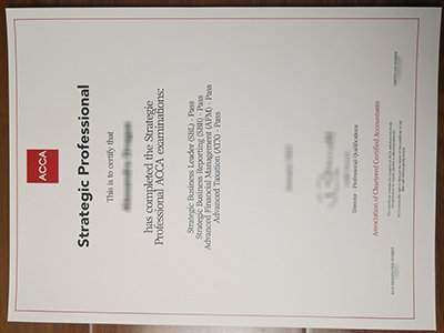 ACCA Strategic Professional certificate