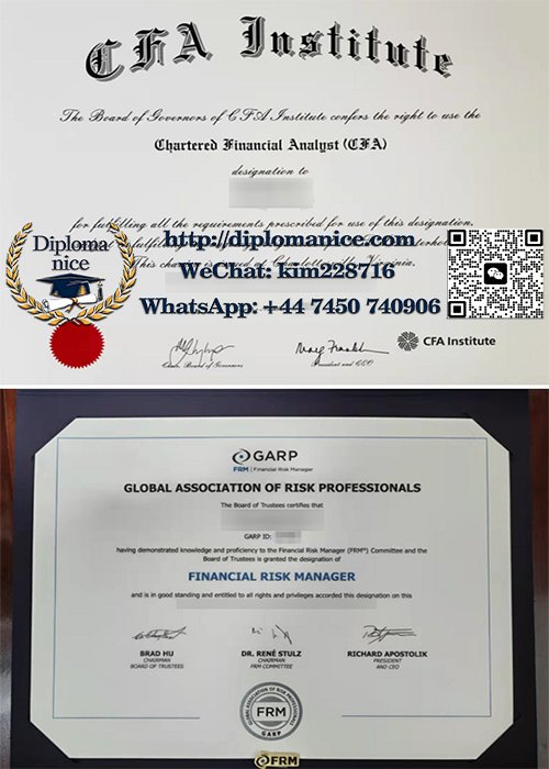 CFA Certificate and FRM Certificate