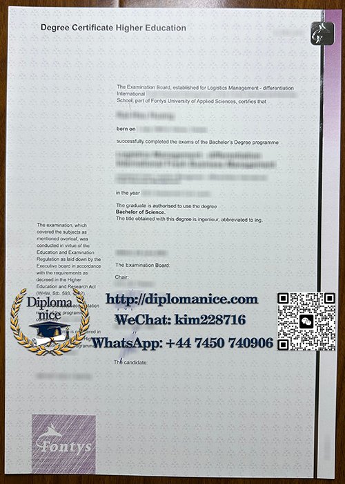 丰蒂斯应用科学大学文凭-Fontys Hogescholen diploma