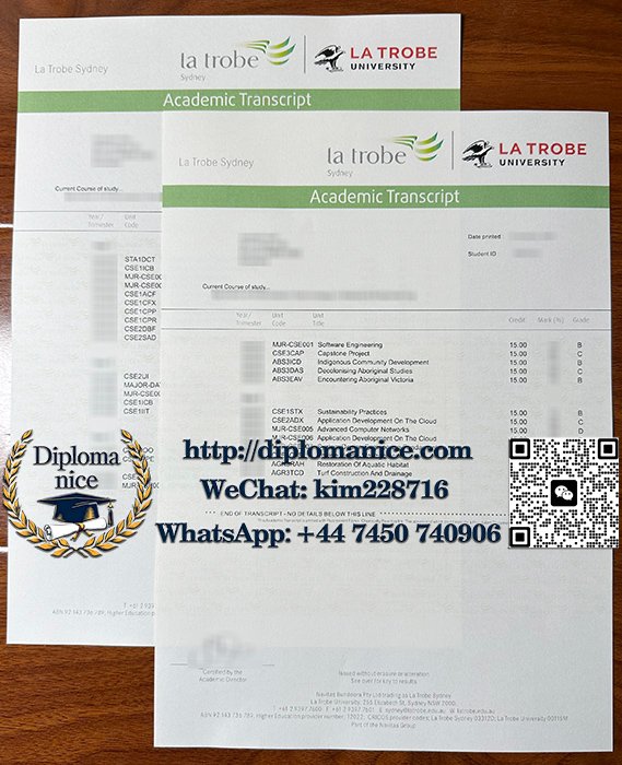 乐卓博大学成绩单-La Trobe University transcript