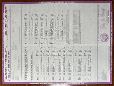 华盛顿大学成绩单-University of Washington transcript