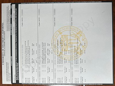 南加州大学成绩单-University of Southern California transcript