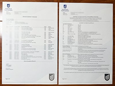 南澳大学成绩单-University of South Australia transcript1