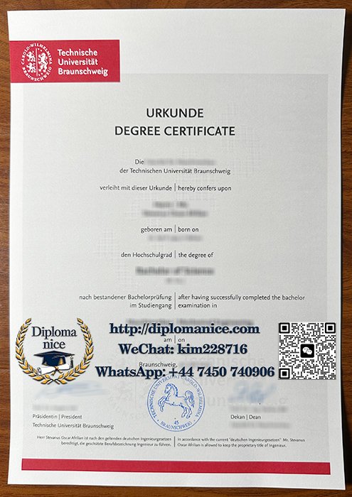 布伦瑞克工业大学文凭-TU Braunschweig diploma