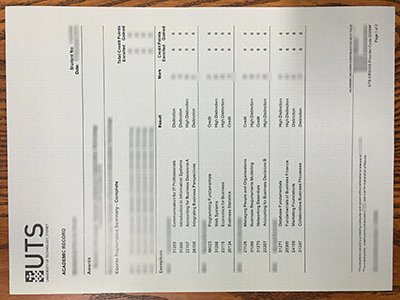 悉尼科技大学成绩单-UTS transcript1