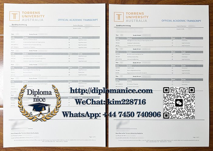 澳大利亚托伦斯大学成绩单-Torrens University Australia transcript