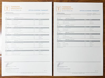 澳大利亚托伦斯大学成绩单-Torrens University Australia transcript1