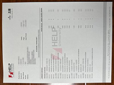 精英大学成绩单-HELP University transcript
