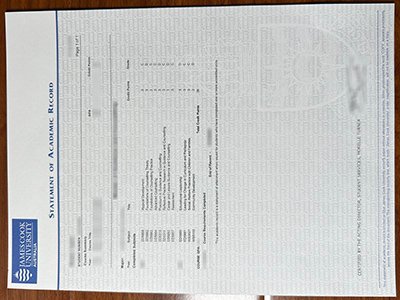 詹姆斯库克大学成绩单-James Cook University transcript1