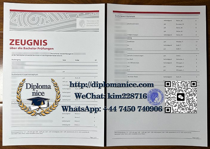 达姆施塔特工业大学成绩单-TU Darmstadt transcript