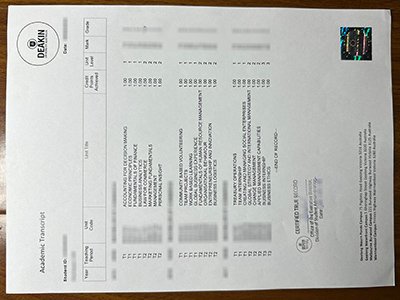 迪肯大学成绩单-Deakin University transcript1