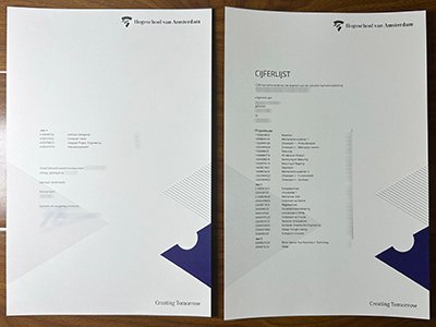 阿姆斯特丹应用科学大学成绩单-Hogeschool van Amsterdam transcript1