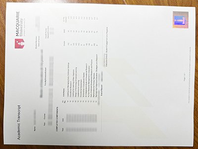 麦考瑞大学成绩单-Macquarie University transcript1