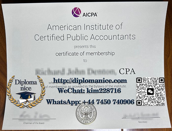 AICPA certificate