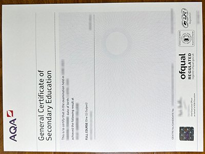 AQA certificate of the latest version1