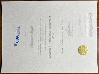 British Columbia CPA certificate1