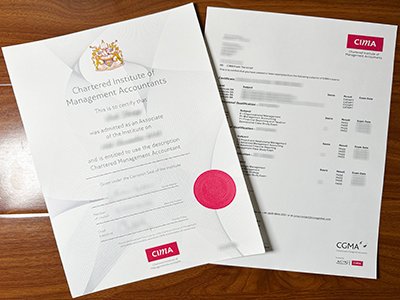 CIMA certificate and transcript1