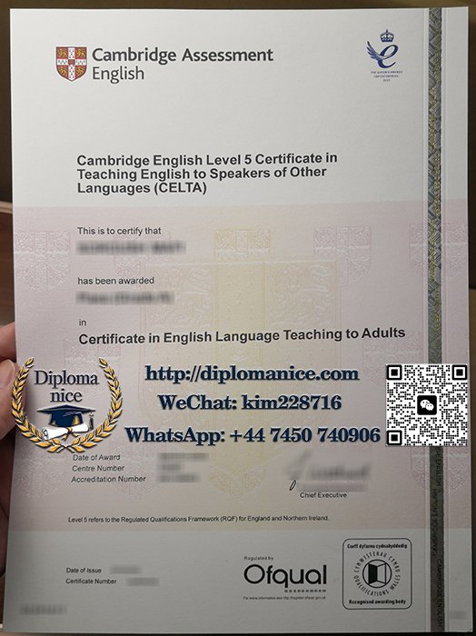 Cambridge CELTA certificate