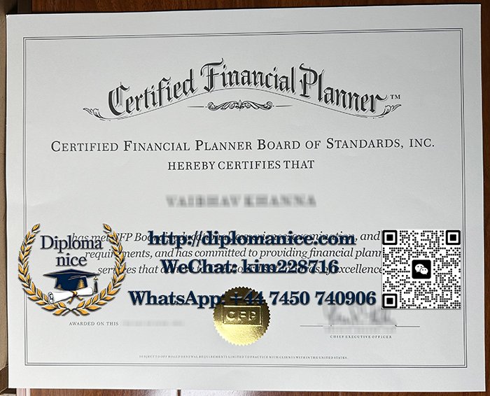 Certified Financial Planner certificate