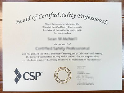 Certified Safety Professional certificate1