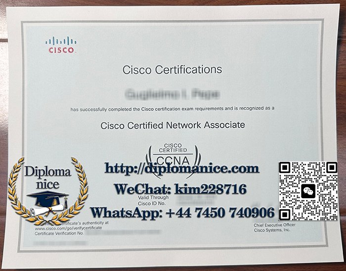 Cisco CCNA certificate