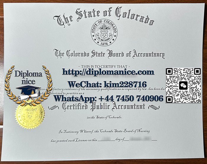 Colorado CPA certificate