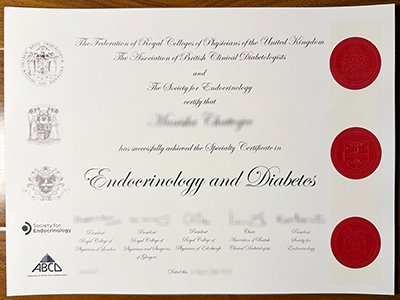 Federation of Royal Colleges of Physicians of the UK Society for Endocrinology certificate1