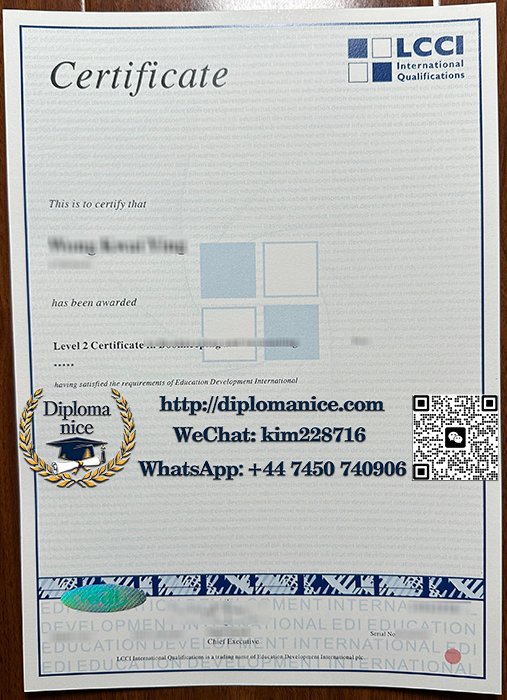LCCI certificate