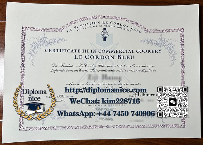 Le Cordon Bleu diploma
