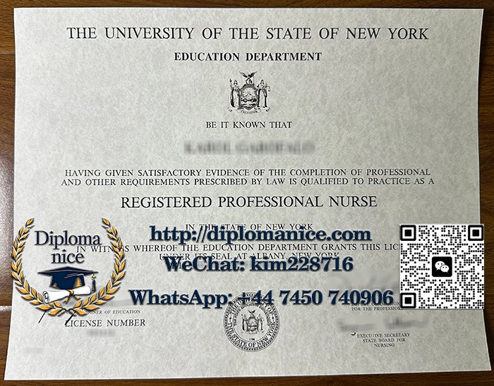 New York Registered Nurse certificate