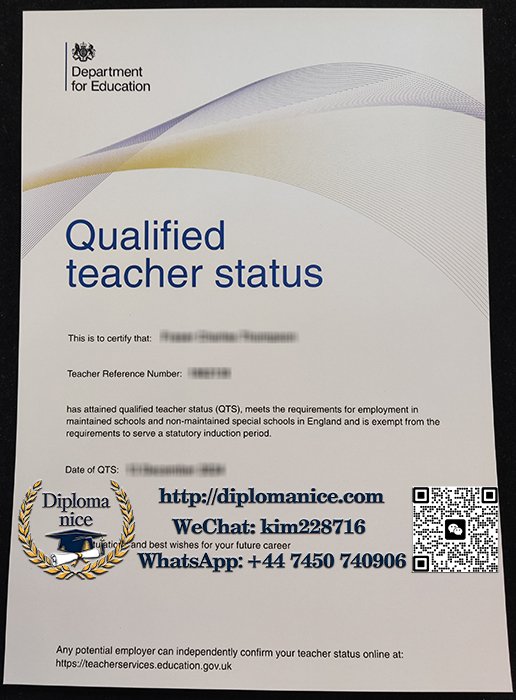 Qualified Teacher Status certificate