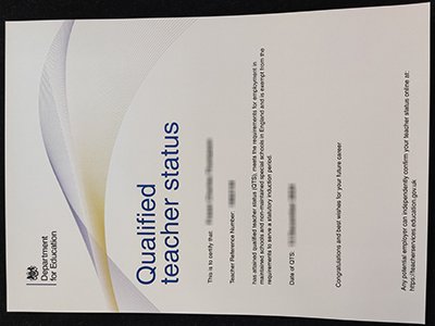 Qualified Teacher Status certificate1
