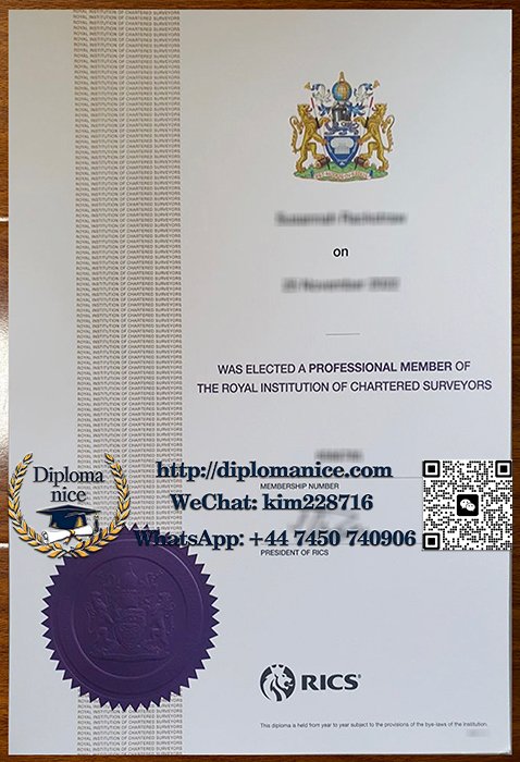 RICS certificate
