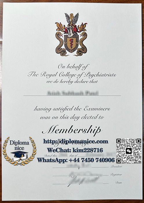 Royal College of Psychiatrists certificate