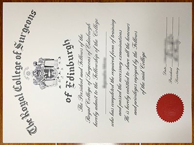 Royal College of Surgeons of Edinburgh certificate1