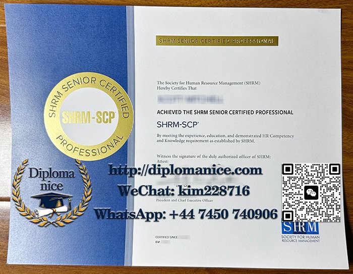 SHRM-SCP certificate