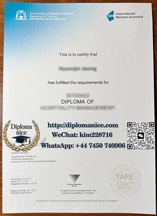 TAFE International Western Australia certificate