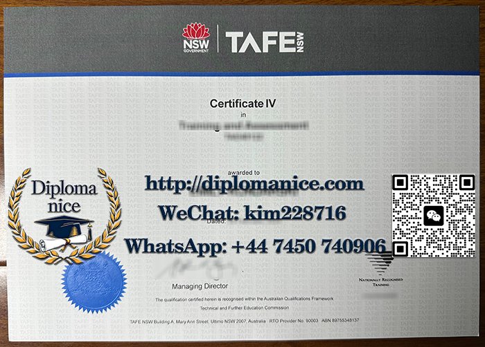 TAFE NSW certificate