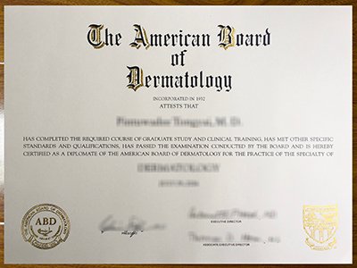 The American Board of Dermatology certificate1