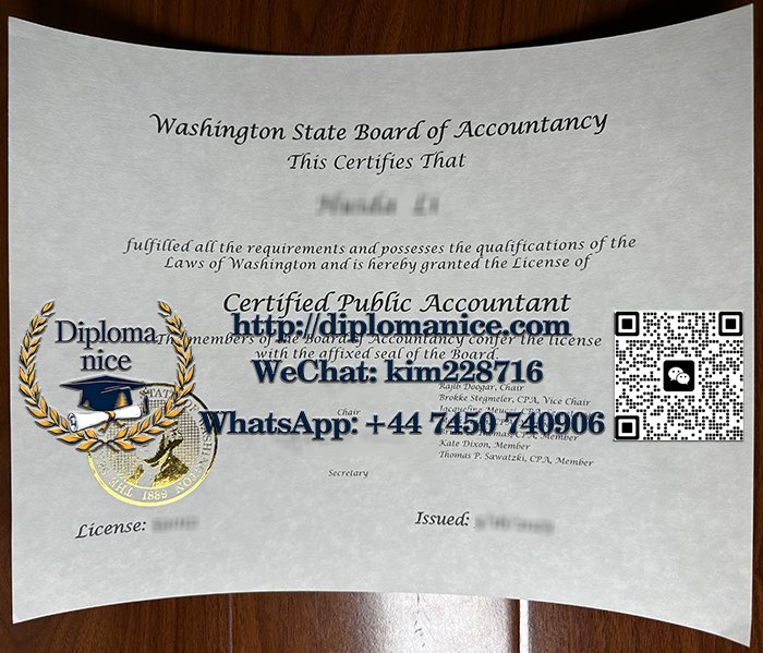Washington CPA certificate