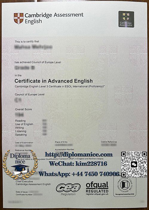 剑桥CAE证书-Cambridge CAE certificate