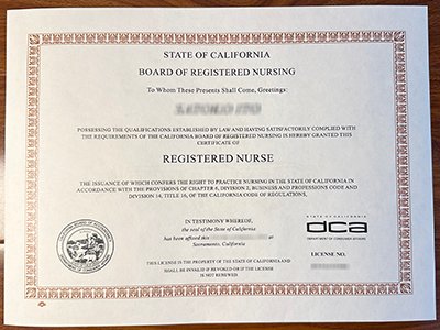 加州注册护士委员会证书-California Registered Nursing certificate1