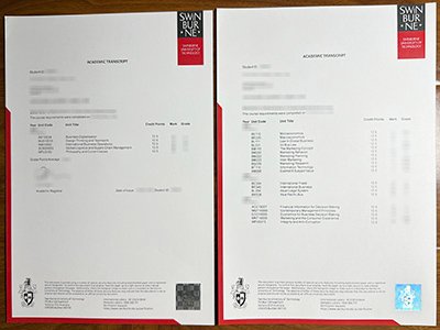 斯文本科技大学成绩单-Swinburne University of Technology transcript1