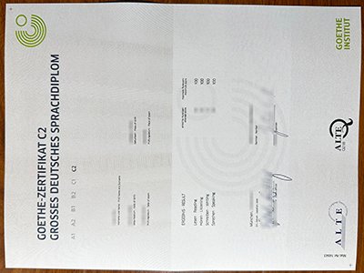 歌德德语C2证书-Goethe Zertifikat C2 certificate1