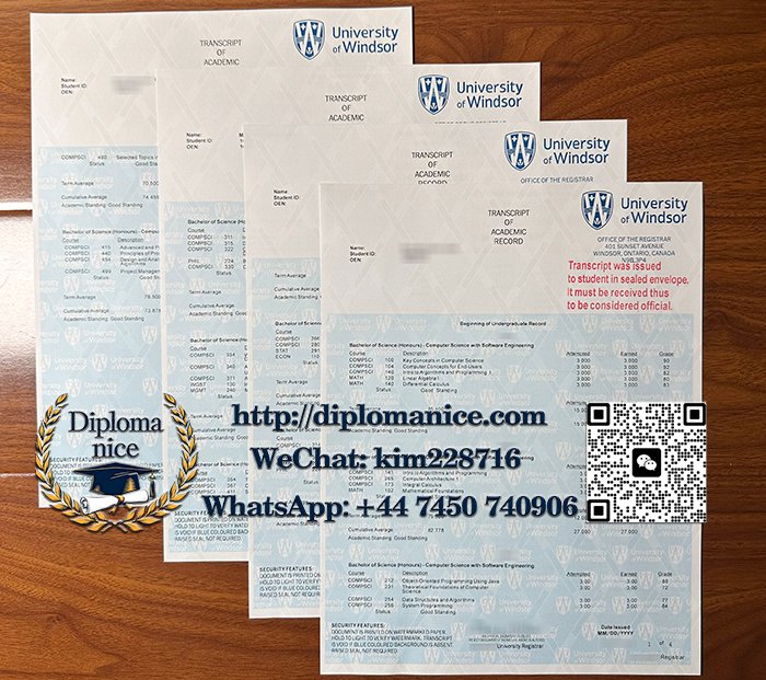 温莎大学成绩单-University of Windsor transcript