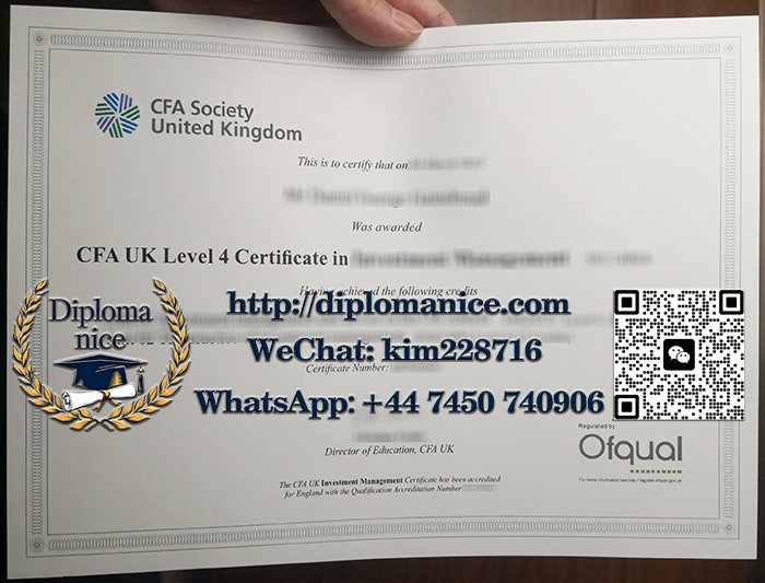 英国特许金融分析师证书-UK CFA Society certificate