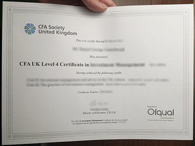 英国特许金融分析师证书-UK CFA Society certificate1