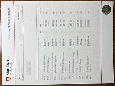 莫道克大学成绩单-Murdoch University transcript1