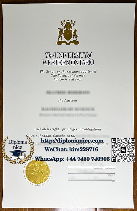 西安大略大学文凭-University of Western Ontario diploma